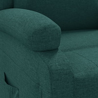 vidaXL Massagefåtölj mörkgrön tyg