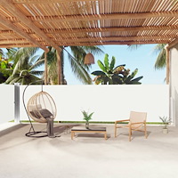 vidaXL Infällbar sidomarkis gräddvit 160x1000 cm