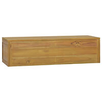 vidaXL Väggmonterat badrumsskåp 110x45x30 cm massiv teak