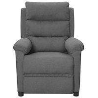 vidaXL Massagefåtölj ljusgrå tyg