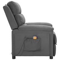 vidaXL Massagefåtölj ljusgrå tyg