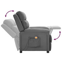 vidaXL Massagefåtölj ljusgrå tyg