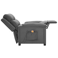vidaXL Massagefåtölj ljusgrå tyg