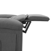 vidaXL Massagefåtölj ljusgrå tyg