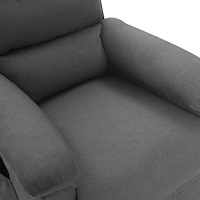 vidaXL Massagefåtölj ljusgrå tyg