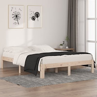 vidaXL Sängram massivt trä 150x200 cm
