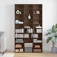 vidaXL CD-hylla brun ek 102x23x177,5 cm konstruerat trä