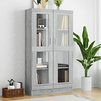 vidaXL Vitrinskåp grå sonoma 82,5x30,5x150 cm konstruerat trä