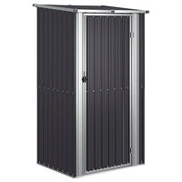 vidaXL Trädgårdsskjul antracit 118,5x97x209,5 cm galvaniserat stål