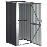vidaXL Trädgårdsskjul antracit 118,5x97x209,5 cm galvaniserat stål