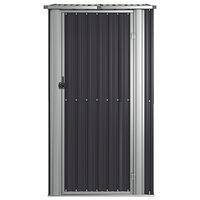 vidaXL Trädgårdsskjul antracit 118,5x97x209,5 cm galvaniserat stål