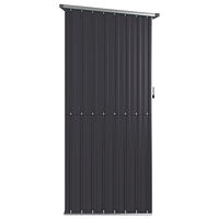 vidaXL Trädgårdsskjul antracit 118,5x97x209,5 cm galvaniserat stål