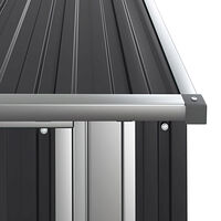 vidaXL Trädgårdsskjul antracit 118,5x97x209,5 cm galvaniserat stål