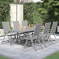 vidaXL Matgrupp för trädgården 3 delar massivt akaciaträ