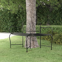 vidaXL Trädbänk 150 cm svart stål