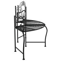vidaXL Trädbänk 150 cm svart stål