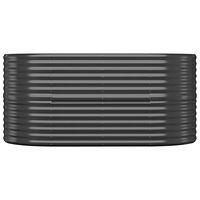 vidaXL Odlingslåda pulverlackerat stål 152x80x68 cm antracit