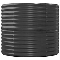 vidaXL Odlingslåda pulverlackerat stål 152x80x68 cm antracit
