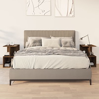 vidaXL Sängbord 2 st brun ek 35x35x55 cm konstruerat trä