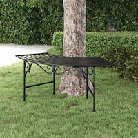 vidaXL Trädbänk 113 cm svart stål