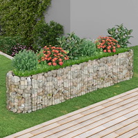 vidaXL Planteringsgabion galvaniserat järn 260x50x50 cm
