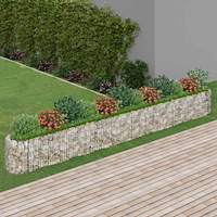 vidaXL Planteringsgabion galvaniserat järn 470x50x50 cm
