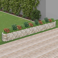 vidaXL Planteringsgabion galvaniserat järn 540x50x50 cm