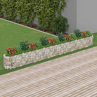 vidaXL Planteringsgabion galvaniserat järn 540x50x50 cm