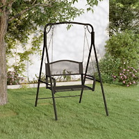 vidaXL Hammock 124 cm svart stål