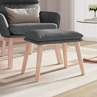vidaXL Fotpall ljusgrå 45x29,5x35 cm tyg