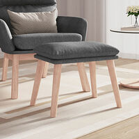 vidaXL Fotpall ljusgrå 45x29,5x35 cm tyg