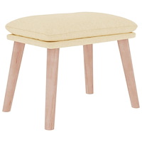 vidaXL Fotpall gräddvit 45x29,5x35 cm tyg