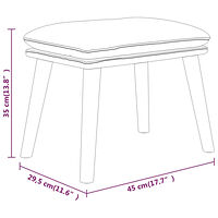 vidaXL Fotpall brun 45x29,5x35 cm tyg