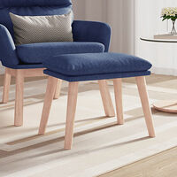 vidaXL Fotpall blå 45x29,5x35 cm tyg