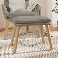 vidaXL Fotpall ljusgrå 45x29,5x35 cm sammet