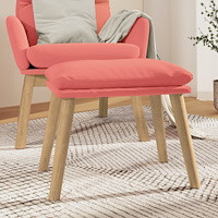 vidaXL Fotpall rosa 45x29,5x35 cm sammet