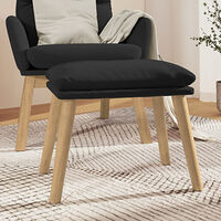 vidaXL Fotpall svart 45x29,5x35 cm sammet
