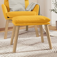 vidaXL Fotpall senapsgul 45x29,5x35 cm sammet
