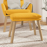 vidaXL Fotpall senapsgul 45x29,5x35 cm sammet