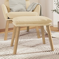 vidaXL Fotpall gräddvit 45x29,5x35 cm sammet