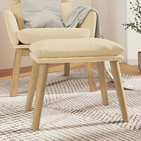 vidaXL Fotpall gräddvit 45x29,5x35 cm sammet