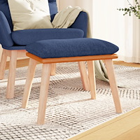 vidaXL Fotpall blå 45x29,5x35 cm tyg och konstläder