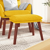 vidaXL Fotpall senapsgul 45x29,5x35 cm tyg