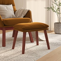 vidaXL Fotpall brun 45x29,5x35 cm sammet