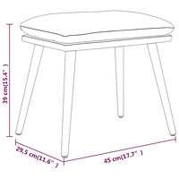 vidaXL Fotpall mörkgrön 45x29,5x35 cm tyg