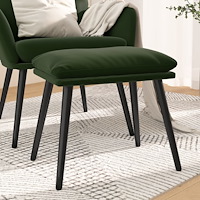vidaXL Fotpall mörkgrön 45x29,5x35 cm sammet