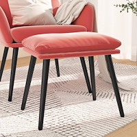 vidaXL Fotpall rosa 45x29,5x35 cm sammet