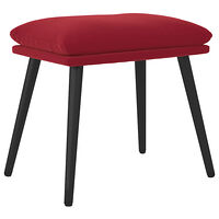 vidaXL Fotpall vinröd 45x29,5x35 cm sammet