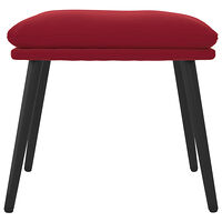 vidaXL Fotpall vinröd 45x29,5x35 cm sammet