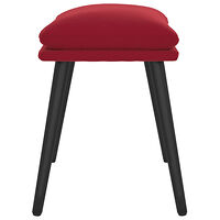 vidaXL Fotpall vinröd 45x29,5x35 cm sammet